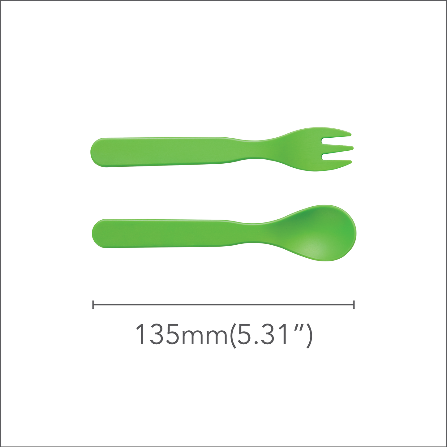 Corndrop Kids Spoon and Folk Set (Short) - PLA- Eco Friendly