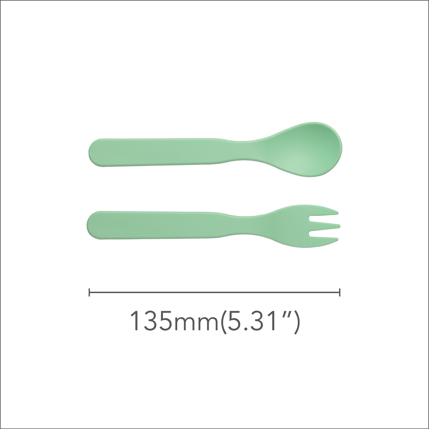 Corndrop Kids Spoon and Folk Set (Short) - PLA- Eco Friendly